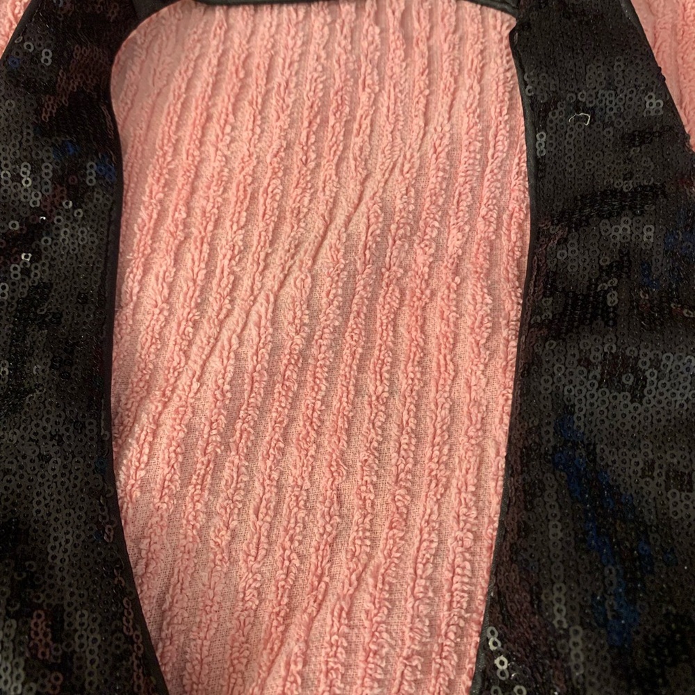 Black Twenty One sequin halter vest with pockets,Sm - Picture 14 of 16